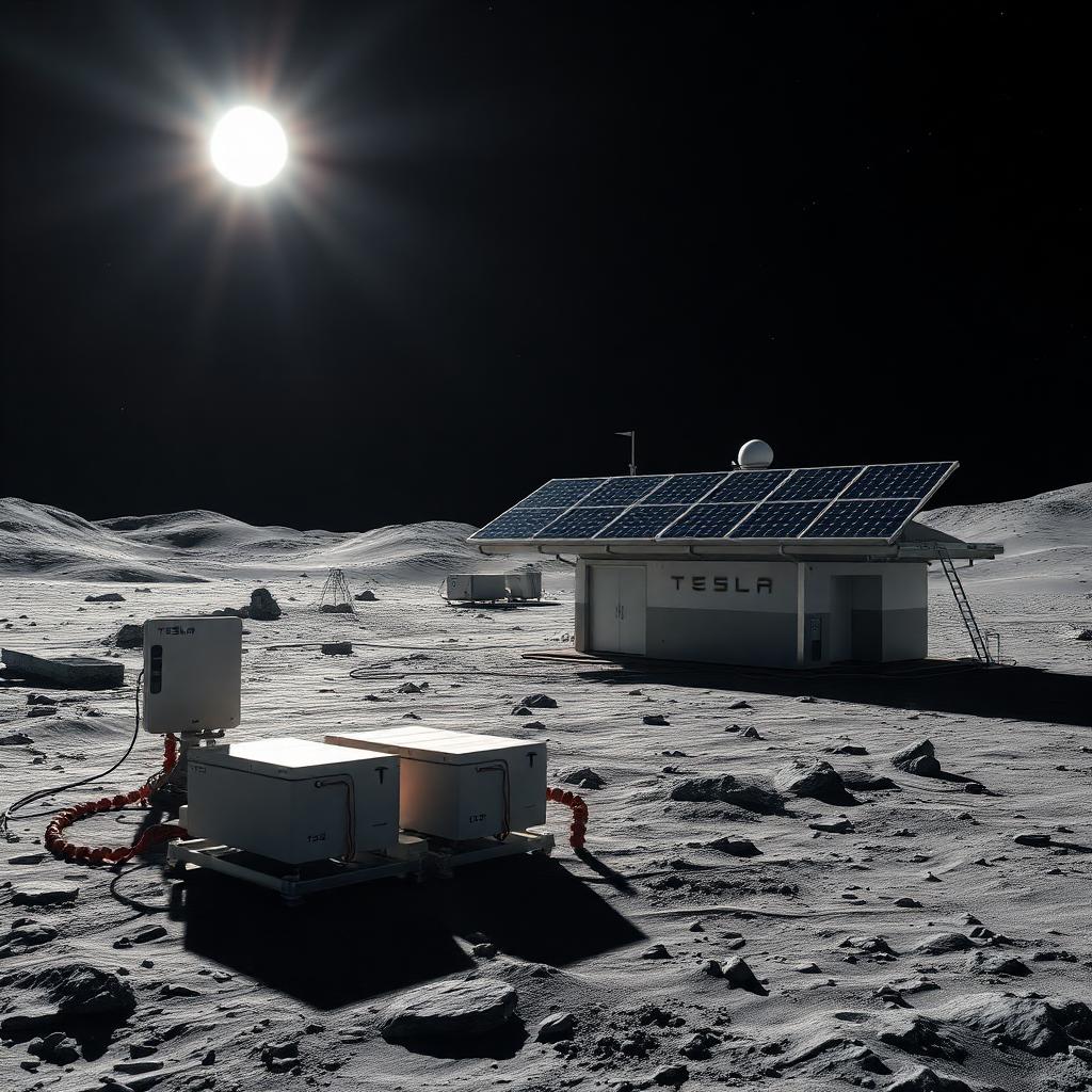 Tesla Solar & Powerwall on the Moon