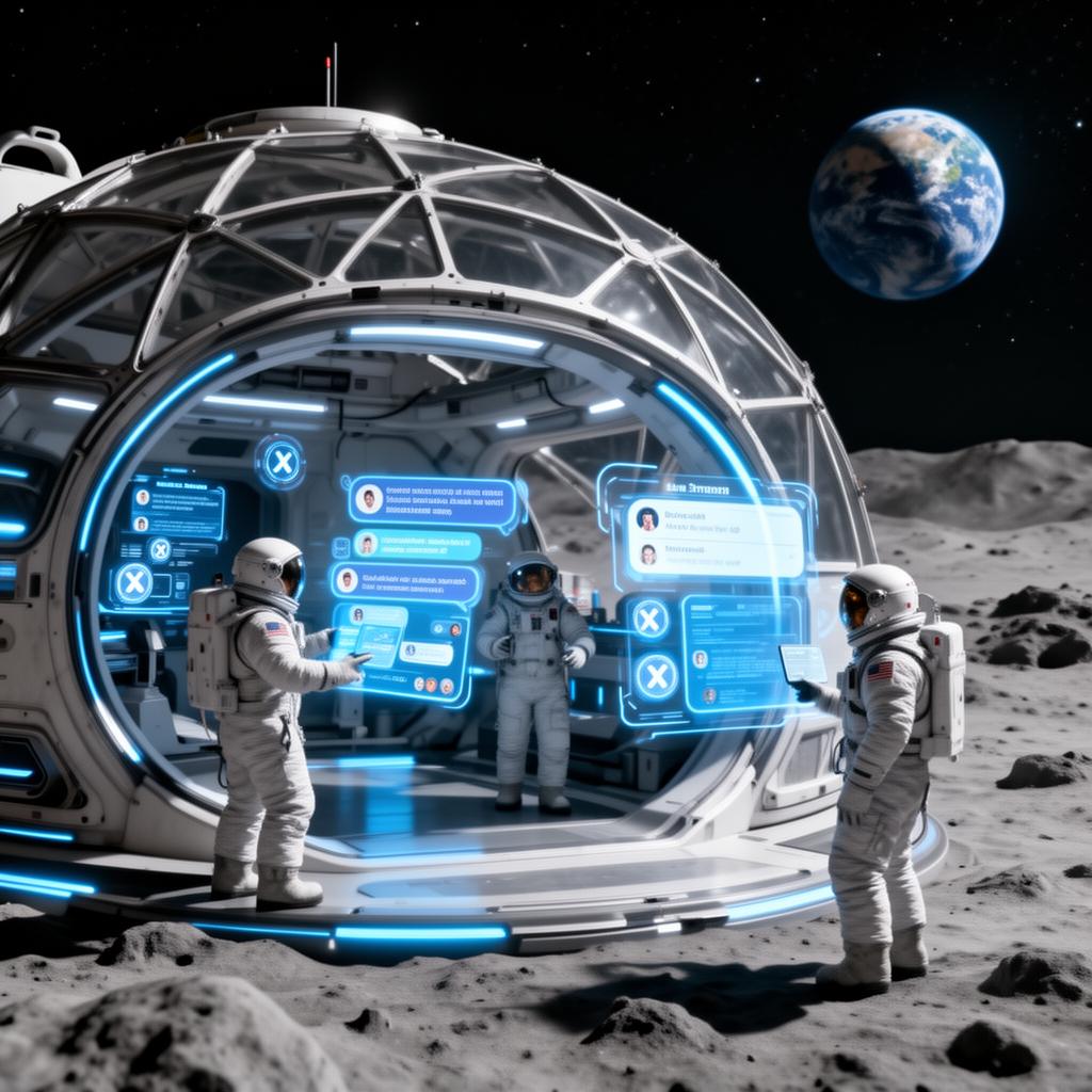X Chat on the Moon